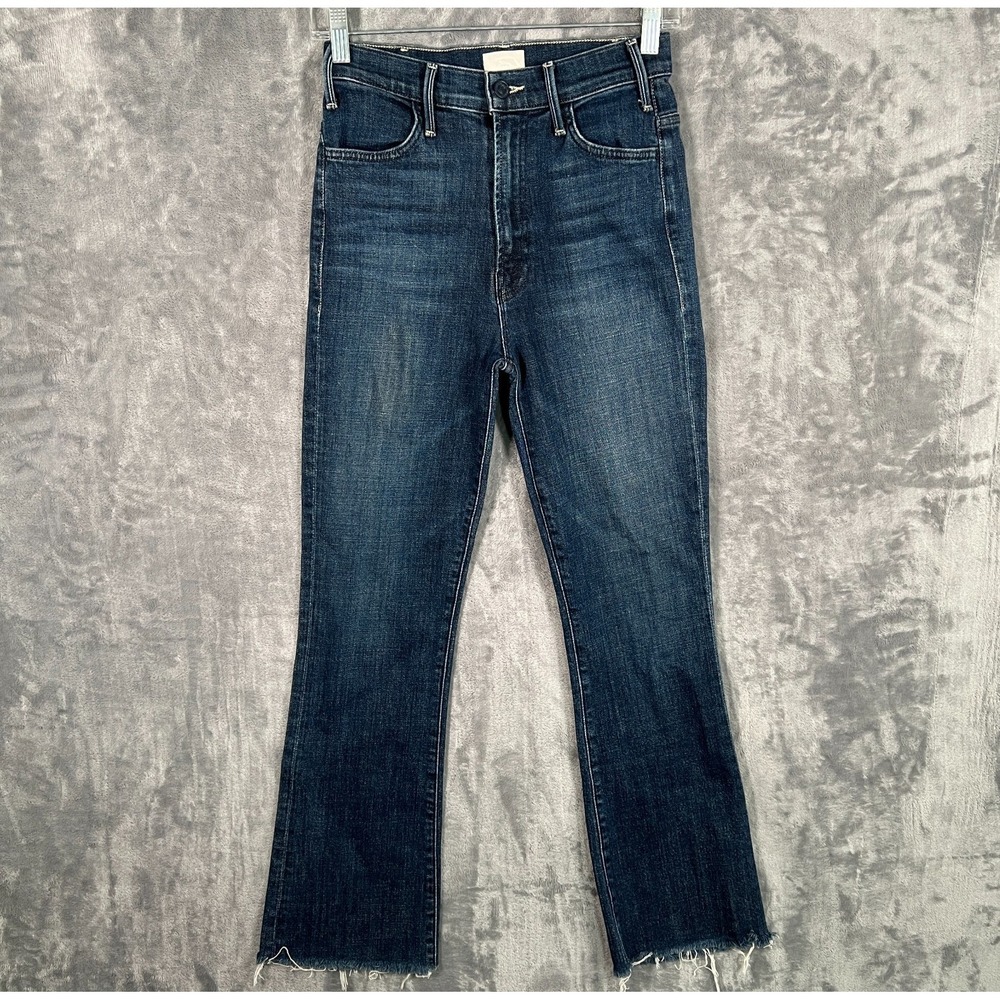Mother Jeans Hustler Ankle Fray Womens Size 25 Blue High Rise Flare Stretch